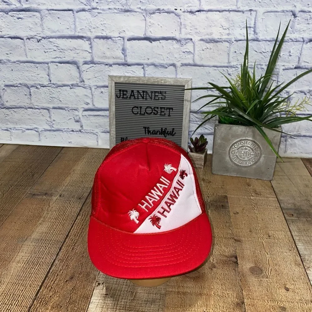 Vintage hawaii Trucker Snapback Hat 1990s‎